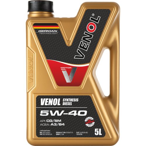 VENOL SYNTHESIS DIESEL CG SM  5W40   5L